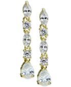 Giani Bernini Cubic Zirconia Linear Drop Earrings In 18k Gold-plated Sterling Silver, Only At Macy's