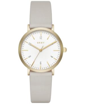 Dkny Women's Dress Case Gray Leather Strap Watch 36mm Ny2507