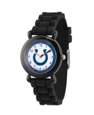 Gametime Nfl Indianapolis Colts Kids' Black Plastic Time Teacher Watch