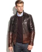 Boston Harbour Leather Ombre Moto Jacket