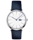 Lacoste Men's Moon Ultra Slim Navy Blue Nylon Strap Watch 40mm