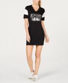 Material Girl Active Juniors' Mesh-trimmed Graphic T-shirt Dress, Created For Macy's