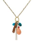 Gold-tone Mixed Charm Pendant Necklace