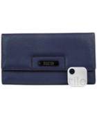 Kenneth Cole Reaction Never Let Go Trifold Flap Clutch With Rfid And Tracker