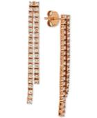 Le Vian Diamond Pave Linear Drop Earrings (1 Ct. T.w.) In 14k Rose Gold