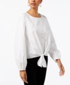 Inc International Concepts Tie-front Top, Only At Macy's