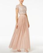 Adrianna Papell 2-pc. Sequined Tulle A-line Dress