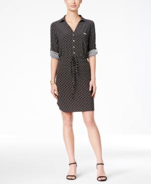 Tommy Hilfiger Ring Dot Drawstring Shirtdress