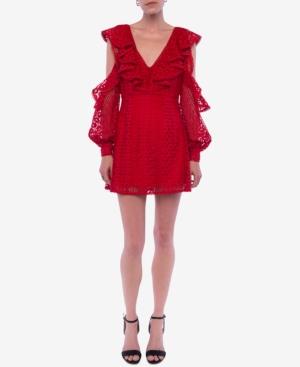French Connection Cold-shoulder Lace Dress