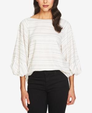 1.state Metallic-stripe Blouson Top