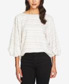 1.state Metallic-stripe Blouson Top
