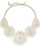 I.n.c. Gold-tone Flower Statement Necklace, 19 + 3 Extender, Created For Macy's