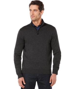 Perry Ellis Half Zip Mock Sweater
