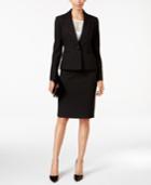 Le Suit 3-pc. One-button Pinstriped Skirt Suit