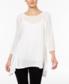 Alfani Petite Draped-knit High-low Top, Only At Macy's