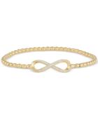 Wrapped Diamond Infinity Stretch Bead Bracelet (1/6 Ct. T.w.) In 14k Gold Over Sterling Silver, Created For Macy's