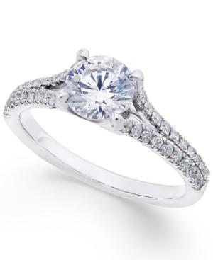 X3 Certified Diamond Engagement Ring (1-1/3 Ct. T.w.) In 18k White Gold