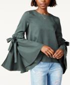 J.o.a. Tie Bell-sleeve Top