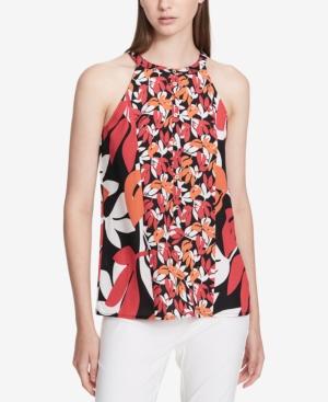 Calvin Klein Mixed-print Halter Top