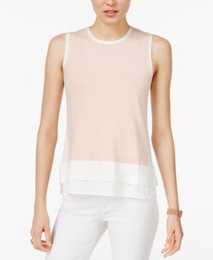 Tommy Hilfiger Sleeveless Layered-look Sweater, Created For Macy's