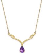 Amethyst Frontal Necklace In 10k Gold (1 Ct. T.w.)