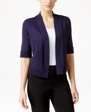 Jm Collection Cropped Open-front Cardigan, Only At Macy's