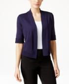 Jm Collection Cropped Open-front Cardigan, Only At Macy's