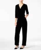 Ny Collection Petite Surplice Jumpsuit