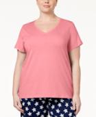 Hue Plus Size V-neck Sleep T-shirt