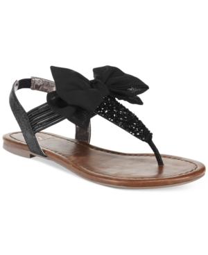 Material Girl Swan Flat Thong Sandals