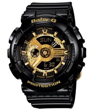 Baby-g Watch, Women's Analog-digital Black Resin Strap 43x46mm Ba110-1a
