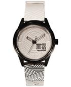 Harajuku Lovers Unisex Black & White Designed By Gwen Stefani Printed Strap Watch 40mm Hl2621