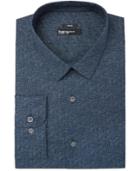 Bar Iii Men's Slim-fit Stretch Easy-care Print Dress Shirt, Created For Macy's