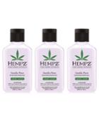 Hempz Vanilla Plum Herbal Body Moisturizer Trio (three Items), 2.25-oz, From Purebeauty Salon & Spa