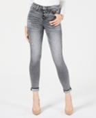Flying Monkey Button-front Rolled Skinny Jeans