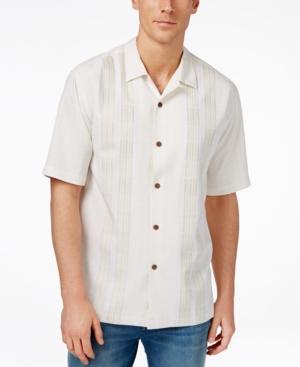 Tommy Bahama Men's Four Amigos Stripe Panel Silk Short-sleeve Shirt
