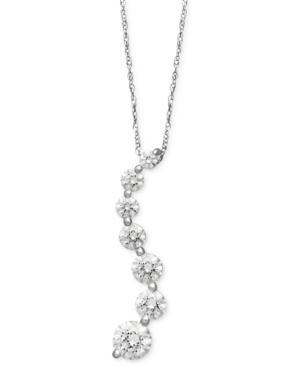 Arabella 14k White Gold Necklace, Swarovski Zirconia Journey Pendant (4-5/8 Ct. T.w.)