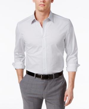 Construct Men's Slim-fit Stretch Dot-pattern Shirt, Created For Macy's