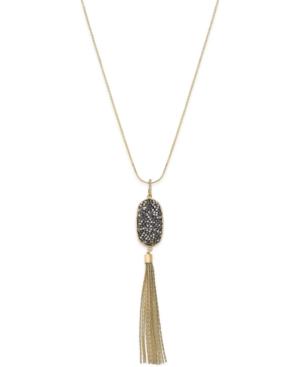 Inc International Concepts Gold-tone Glitter Tassel Pendant, Only At Macy's