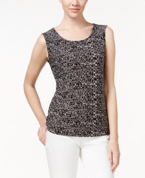 Jm Collection Petite Printed Sleeveless Top, Only At Macy's