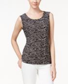 Jm Collection Petite Printed Sleeveless Top, Only At Macy's