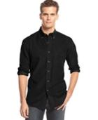 Club Room Big And Tall Solid Long-sleeve Corduroy Shirt