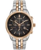Citizen Men's Chronograph Eco-drive Two-tone Stainless Steel Bracelet Watch 42mm At2146-59e
