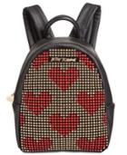 Betsey Johnson Studded Heart Small Backpack