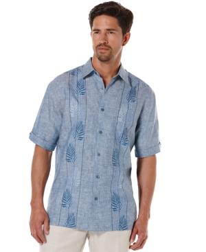Cubavera Leaf Print Linen Shirt