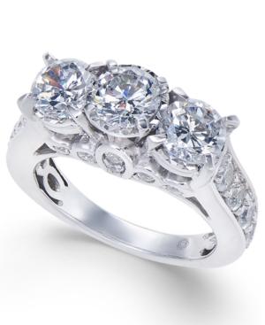 Diamond Trinity Engagement Ring (3 Ct. T.w.) In 14k White Gold