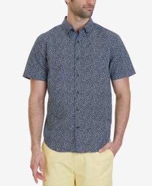 Nautica Men's Classic-fit Micro-leaf Short-sleeve Shirt