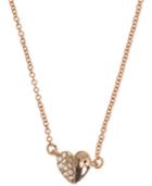Lonna & Lilly Rose Gold-tone Crystal Heart Pendant Necklace