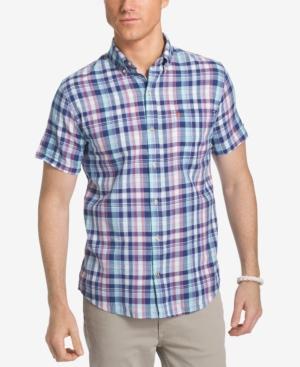 Izod Men's Saltwater Dockside Checked Cotton Shirt