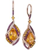 Le Vian Crazy Collection Multi-stone Drop Earrings (13-1/6 Ct. T.w.) In 14k Rose Gold, Only At Macy's